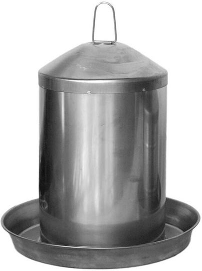 Copele Stainless Steel Watering Can for Chickens and Poultry with Capacity 13lt 36x36x35cm.