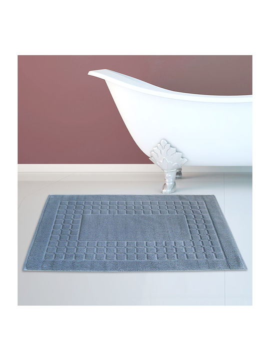 San Lorentzo Bath Mat Cotton Chess 2800B Grey 50x75cm