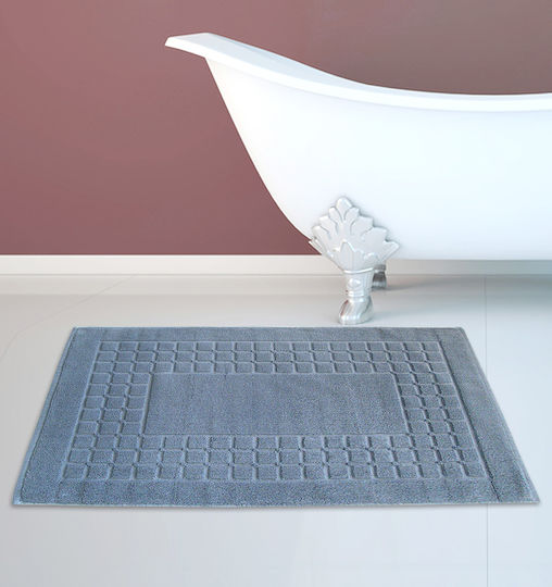 San Lorentzo Bath Mat Cotton Chess 2800B Grey 50x75cm