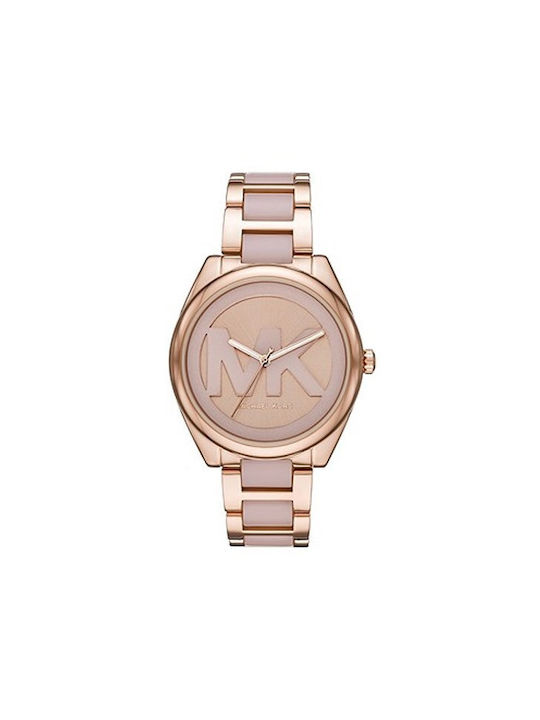 Michael Kors Watch with Pink Gold Metal Bracelet