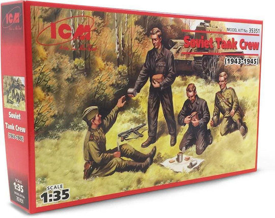 ICM 1945 Figures Officers Tankmen Modeling Figure in Scale 1:35