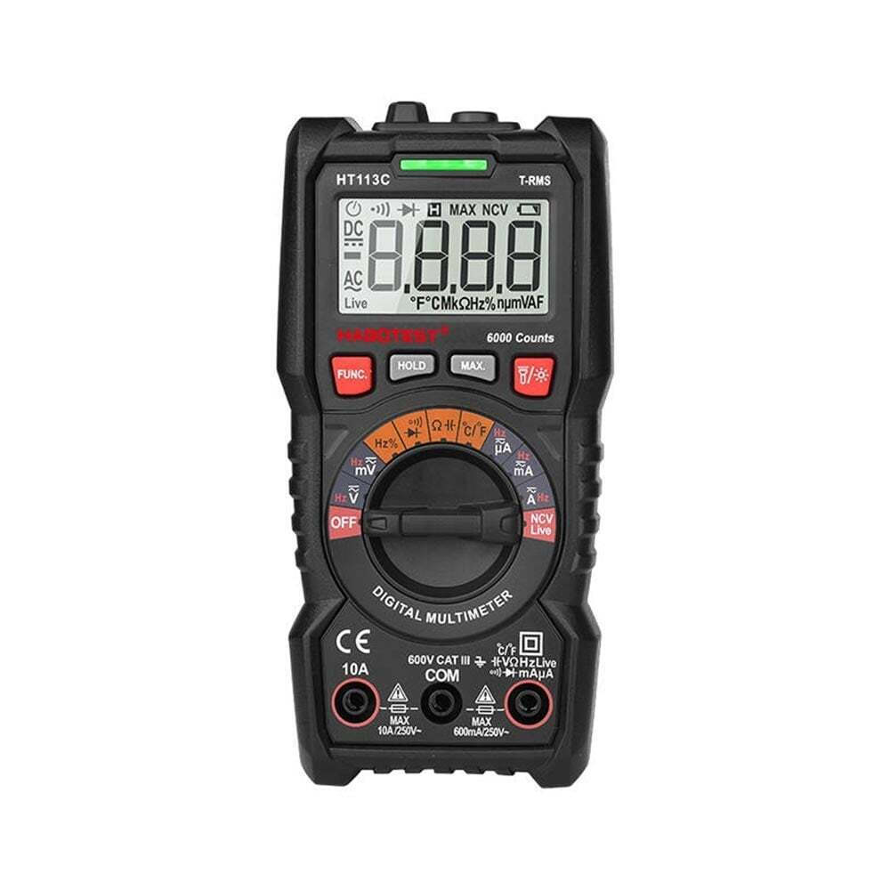 Habotest Ψηφιακό Πολύμετρο Γενικής Χρήσης HT113C (Μαύρο)