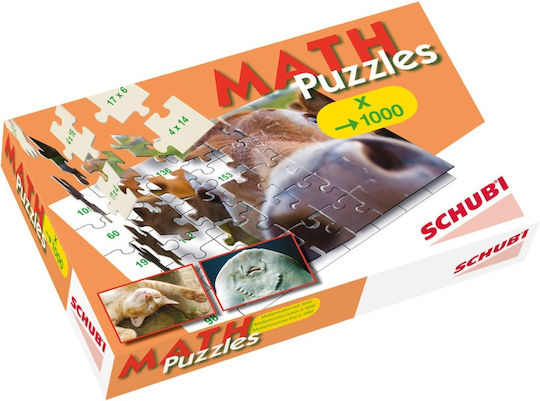 Schubi Μαθηματικό Puzzle - Πολλαπλασιασμός μέχρι το 1000 Εκπαιδευτικό Παιχνίδι Γνώσεων για 5+ Ετών