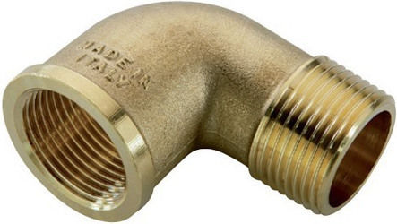 NTM Γωνία Съединител за тръби Месинг 1/2" Мъж/жена 15650