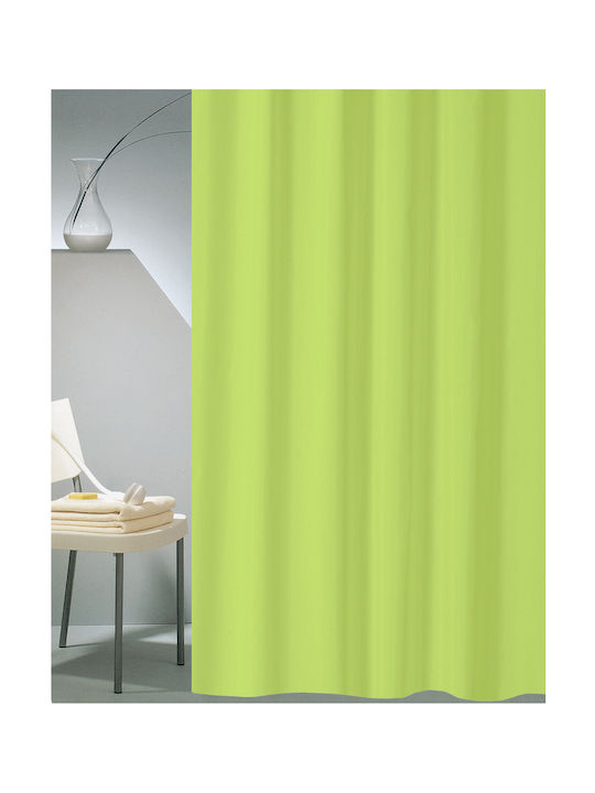 San Lorentzo Solid Fabric Shower Curtain 180x18...