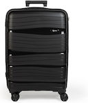 Cardinal 2014 Medium Travel Suitcase Hard Black with 4 Wheels Height 60cm. 2014/60