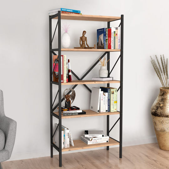 Bibliothek Colmar Kiefer / Eiche 66x34x160cm