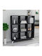 Bookcase Saul Black 88.2x20x88.2cm