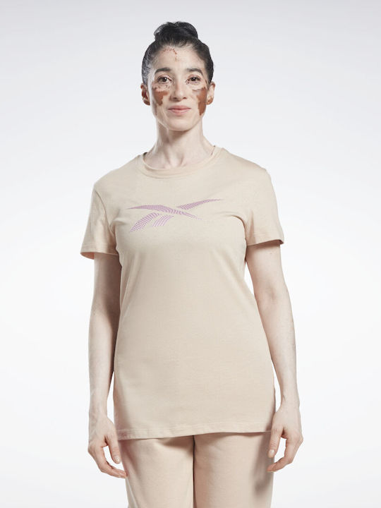 Reebok Damen Sport T-Shirt Ecru