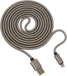 KLGO S-50 Braided USB-A la Cablu Lightning Gri 2m