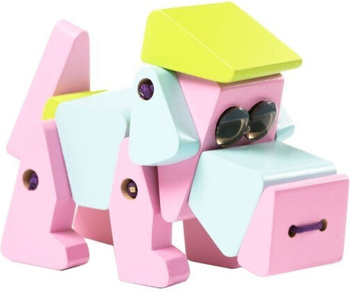 Cubika Ζωάκι Dog από Ξύλο για 18+ Μηνών