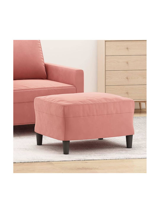 Pink Velvet Footstool 60x50x41cm
