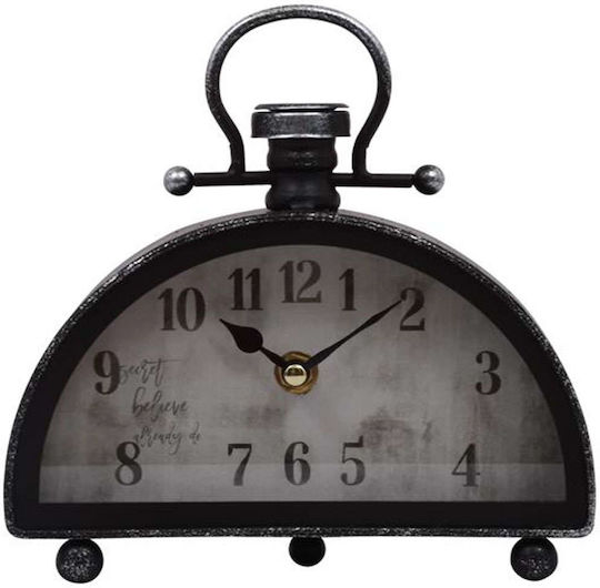 Fylliana Tischuhr Analog Metallisch Schwarz