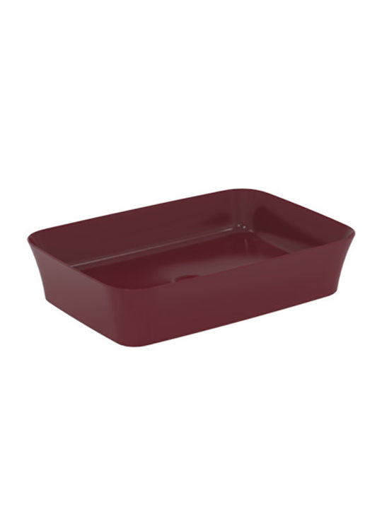 Ideal Standard Ipalyss Επικαθήμενος Νιπτήρας Πορσελάνης 55x38cm Pomegranate