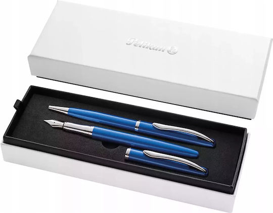 Pelikan Noble Elegance Pen Set with Medium Blue Quill in a Case