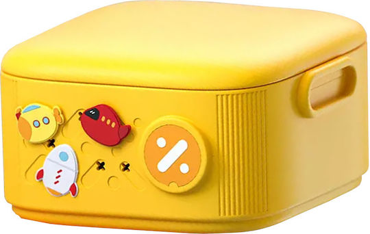Children's Storage Box made of Plastic Yellow 33.2x31.7x18.1cm 1pcs