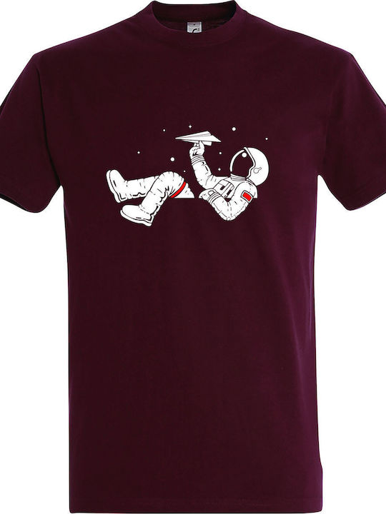 T-shirt Unisex " Cool Spaceman " Burgundy