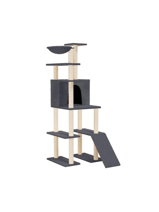 vidaXL Cat Tree Dark Gray 166 cm with Sisal Scr...