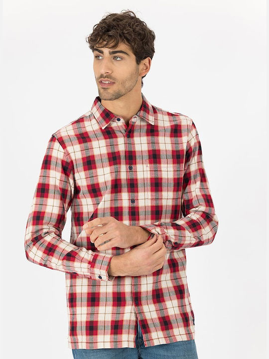 TIFFOSI Men's Shirt Red Check