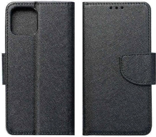 Forcell Fancy Buchen Sie Synthetisches Leder Schwarz (Motorola G10/G30/G10 Leistung)