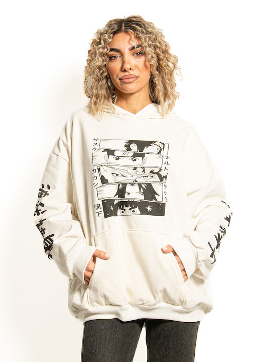 Sweatshirt with White Sleeves