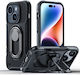 Joyroom Dual Hinge Armored Back Cover Πλαστικό / Σιλικόνης 1.5mm Μαύρο (iPhone 14)
