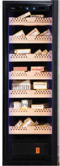 Karamco Cigar Humidifier Metal Showcase for 1420 Cigars with Hygrometer 59.5x49x180cm