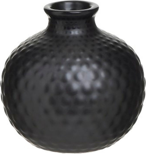 Click Ceramic Black Vase Φ12xH12cm