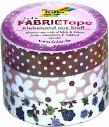 Folia Folia Dekorative Klebebänder 3Stücke Stoffbänder 3Stücke Braun