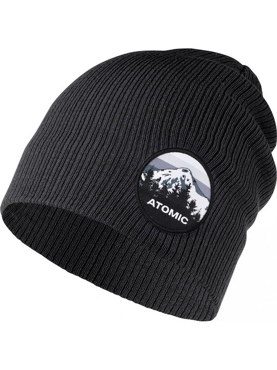 Atomic Knitted Beanie Cap Black