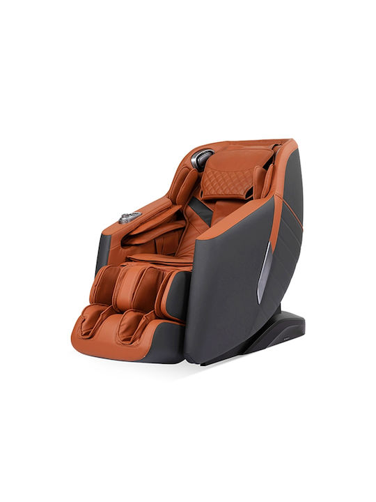 A203-2 Relaxsessel Friseurwaschbecken mit Fußhocker aus Kunstleder Braun 130x75x120cm