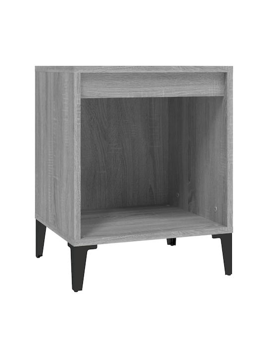 Wooden Bedside Table Gray 40x35x50cm