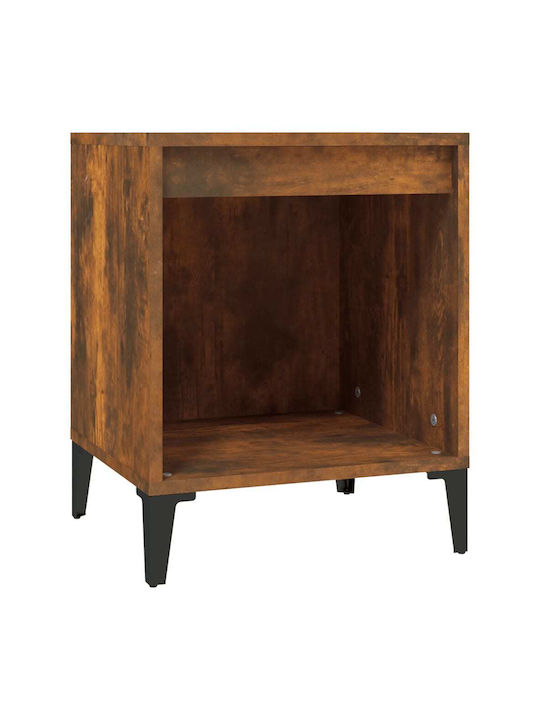 Wooden Bedside Table Smoky Oak 40x35x50cm