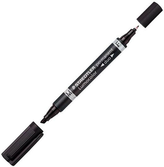 Staedtler Lumocolor Duo 348 Μαρκαδόροι Σχεδίου Μαύροι 1.5mm Σετ 10τμχ