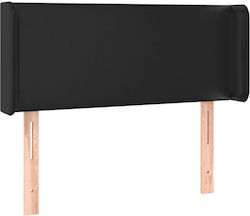 vidaXL LED Bed Headboard in Black Faux Leather ...