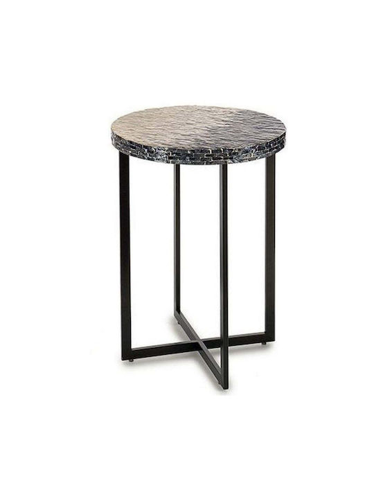 Round Metal Side Table Gray L45xW45xH62cm