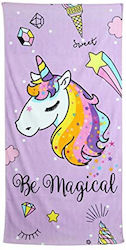 Secaneta Magical Prosoape de plajă pentru copii Roz Unicorni 150x75cm S2414040