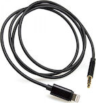 Andowl QY-011 3.5mm to Lightning Cable Μαύρο 1m