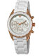Armani Exchange Women's Watch Chronograph with White Metal Bracelet