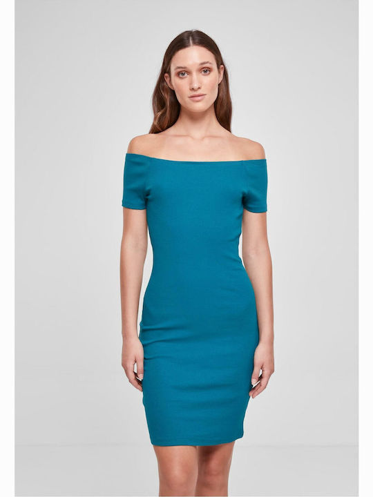 Urban Classics Лятна Mini Рокля Плетено Watergreen
