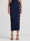 Ralph Lauren Midi Skirt in Navy Blue color