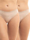 Apple Boxer Femei Brazilia 2Pack cu Dantelă Nude