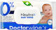 Doctor Wipes Μωρομάντηλα χωρίς Άρωμα, Οινόπνευμα & Parabens 72τμχ