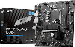 MSI PRO B760M-G DDR4 Motherboard Micro ATX με Intel 1700 Socket