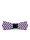 Legend Accessories Wooden Bow Tie Purple Colorfull