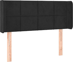 vidaXL LED Bed Headboard Fabric Black 103x88cm