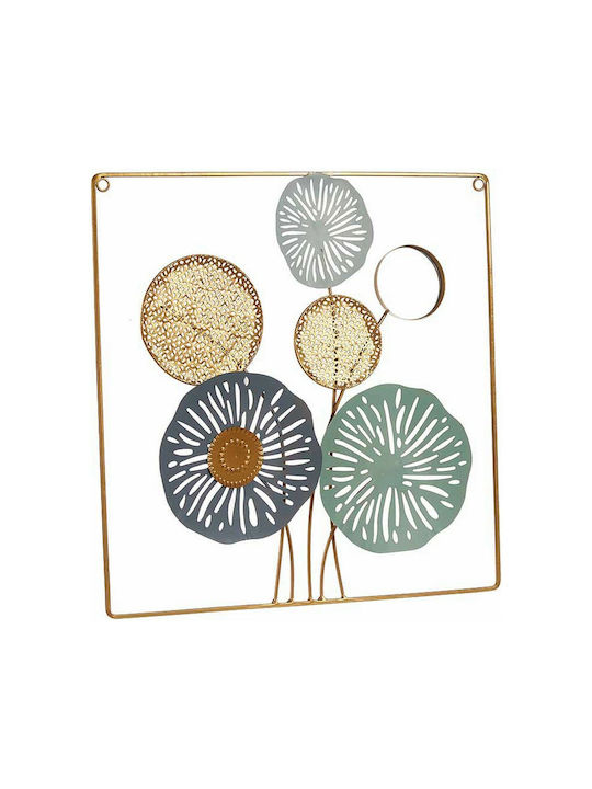 Gift Decor Metallic Wall Hanging Decor Blomster 45x2x45cm