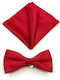 Legend Accessories Silk Bow Tie Set with Pochette Red Legend