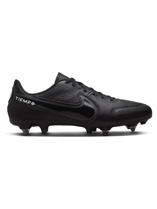 Nike Tiempo Legend 9 Academy SG-Pro Χαμηλά Ποδοσφαιρικά Παπούτσια με Τάπες Μαύρα