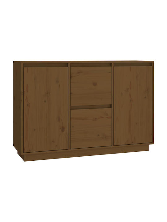 Wooden Buffet with Drawers Μελί L111xW34xH75cm